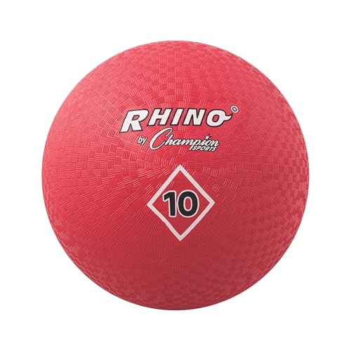 Champion Sports Playground Ball – Durable High-Bounce Ball, Sizes 5", 6", 7", 10", 13" & 16" for Gym, Recess & Play - style: 10 Inch