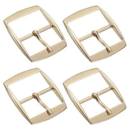uxcell Metal Roller Buckle, Single Prong Belt Buckle Square Center Bar Buckles for Leather - color: Gold, size: 1.26 Inch