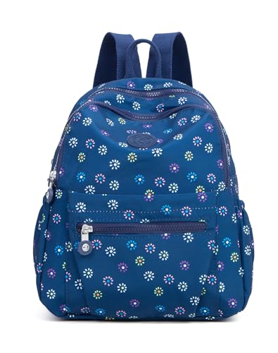 Pealwel Mini Backpack Purse for Women,Small Nylon backpacks for Ladies Backpacks Women Anti Theft Travel Bag (Floral) - color: Floral