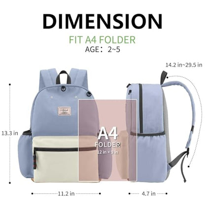 Toddler Backpack for Boys 2-5: Preschool Kindergarten 13" Daycare Backpacks Fit A4 Folder - color: Blue Crab White, style: Ages 2-5 (13" H Fit A4 Folder)