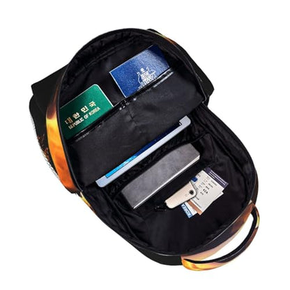 Burning volleyball pictures Travel Backpack for Men & Women 15.6 inch Laptop Backpack Waterproof Work Back Pack - color: Burning Volleyball Pictures