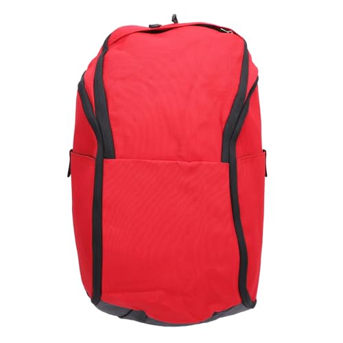 Basketball Backpack with Laptop Compartment and Wet Dry Segregation Water Lightweight Oxford Sports Backpack for Exercise Supplies and Gym - color: Red