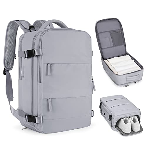 Large Personal Item Travel Backpack For Women Men Airline Approved Carry On Backpack Flight Approved Waterproof Sports Luggage Backpack Casual Daypack Small Hiking Backpack - color: A-grey, size: Large