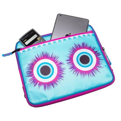 Case it 6 Pack Universal Monster Eye Zipper Binder with Removable Laptop Sleeve, 2-Inch O Rings, Shoulder Strap, LT-307-ME-C-MAG, Magenta - color: Magenta, size: 6 Pack