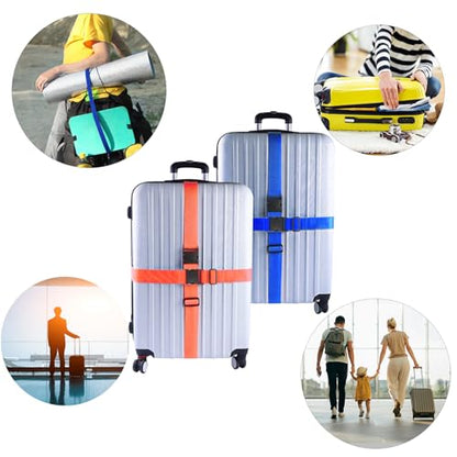 80In Luggage Straps for Suitcase Travel Long Belt Accessories, 2 Pack Pink - color: 2Pcs Pink