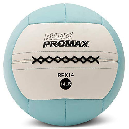 Champion Sports Rhino Promax Wall Balls - Soft Shell Non-Slip Grip for Weightlifting, Plyometrics, Cross Training, & Home Gym - style: 14 LBS