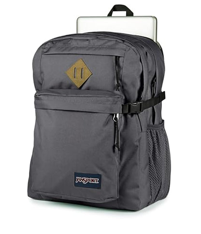JanSport Main Campus Backpack - Travel or Work backpack w 15-Inch Laptop Sleeve and Dual Water Bottle Pockets, Smokey Grit - color: Smokey Grit