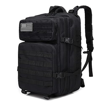 Lovelinks21 Hiking Daypacks Assault Backpack Waterproof Motorcycle Backpack Bug Out Pack Rucksack for Outdoor Hiking - color: Black