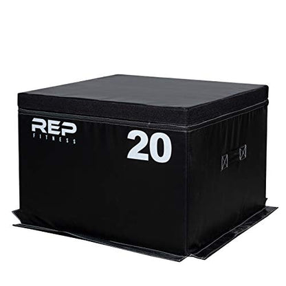 REP Fitness Stackable Soft Foam Plyo Box Set, Adjustable Plyometric Jump Box for Home Gym Workouts, Plyometric Jumping Platform for Exercise, Step Training, HIIT & CrossFit - style: 20"