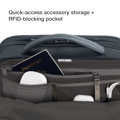 Incase A.R.C. Travel Backpack 38L – Expandable Carry On Luggage, Fits up to 17" Laptop – Butterfly Opening, Quick Access Pocket, Shoe Storage – Airplane Travel Essentials, Weekend Bag – Navy - color: Navy