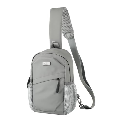 AMJ Cross-body Bag Small Handbag For Men, Shoulder Mini Bag For Women, Travel Chest Daypack for Hiking, Camping, Sports - color: Space Grey
