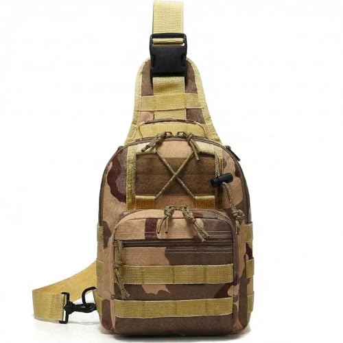 Viriber Tactical Backpack, Waterproof Military Cross-body Molle Sling Shoulder Backpack Chest Bag for Outdoor Every Day Carry CP02 - color: Cp02