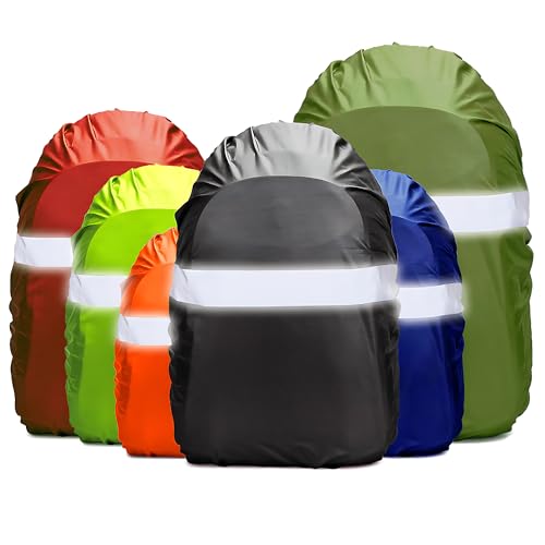 Waterproof Backpack Rain Cover,8000mm Waterproof Level,Upgraded with Reflective,Anti-Slip Cross Buckle Straps,Ultra-Strong Multilayer Structure for Hiking,Biking,Camping,Outdoor, Traveling - color: Royal Blue, size: S (For 10L-25L backpack )