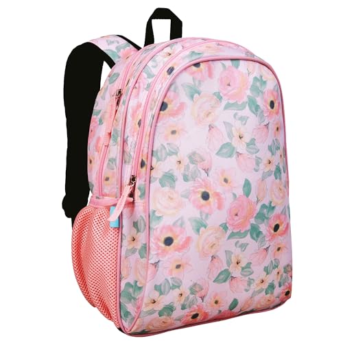 Wildkin JumpOff Jo 15-inch Kids Backpack – Durable, Adjustable, Ideal for School - Floral Watercolor - color: Floral Watercolor