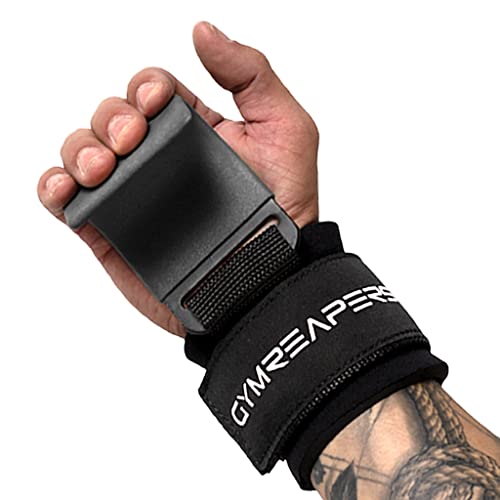 Gymreapers Weight Lifting Hooks (Pair), Heavy Duty Power Wrist Straps Hand Grip Support For Deadlifts, Pull Ups, Shrugs - Gym Gloves For Men and Women - color: Gray