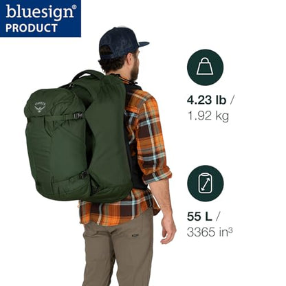 Osprey Farpoint 55L Men's Travel Backpack, Gopher Green - color: Gopher Green, size: 55L