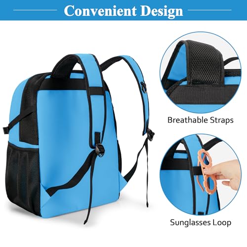 Fasrom Mesh Beach Bag Backpack with Wet Item Pocket, Swim Backpack for Pool, Travel and Gym (Patent Design, Empty Bag Only), Blue - color: Blue