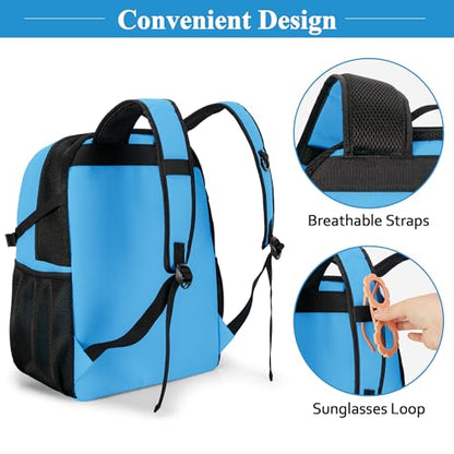 Fasrom Mesh Beach Bag Backpack with Wet Item Pocket, Swim Backpack for Pool, Travel and Gym (Patent Design, Empty Bag Only), Blue - color: Blue