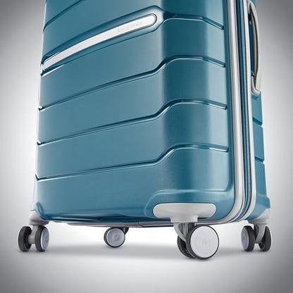 Samsonite Freeform 2-Piece Luggage Set - Carry-On & Large Checked Luggage with Dual Spinner Wheels - Durable Polypropylene Hardshell - TSA Lock, Airline-Approved - Expandable Hard Shell - Dark Teal - color: Dark Teal, size: 2-Piece Set (Carry-on/Large)