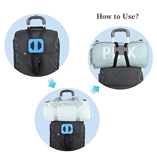 Luggage Straps Bag Bungees for Add a Bag Easy to Travel Suitcase Elastic Strap Belt- 2 Pack (Blue-2) - color: BLUE-2