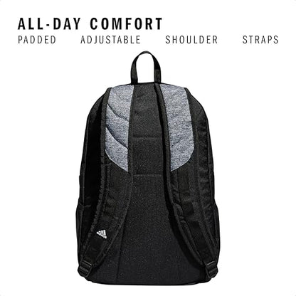 adidas Stadium 4 Soccer Backpack – Team Sports Bag with Ball Pocket, 36L - color: Jersey Onix Grey/3.0