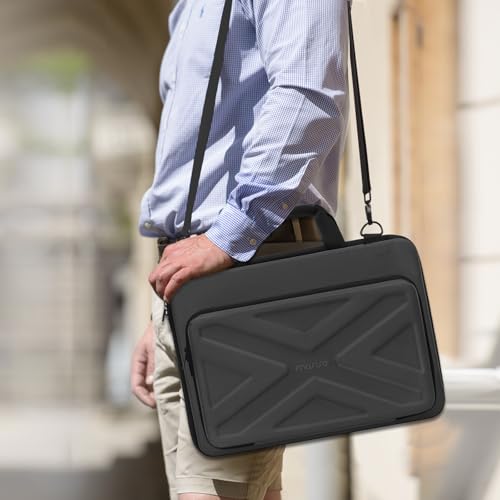 MOSISO Laptop Bag for Men,15-16 inch Computer Bag Compatible with MacBook Air 15 inch/Pro 16 inch, HP, Dell, Lenovo, Asus, Acer, Hard Shell Laptop Case with Front Pocket&Shoulder Strap, Slate Gray - color: Slate Gray, size: 16 inch