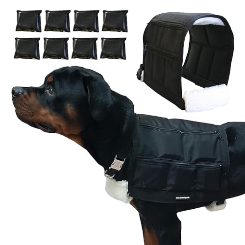 ActiveDogs Weighted Dog Vest with Weights - Dog Agility Training Equipment Jacket for Dog Exercise, Strength, Pulling & Endurance - Burn Calories & Build Muscle - Medium 27-34 IN, 8 x 1LB - size: Medium