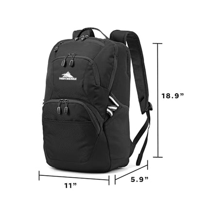 High Sierra Swoop Backpack, Lightweight Bookbag, Large Main Compartment + External Accessory Pockets, Separate Laptop Pocket, Dual Water Bottle Pockets, Fits most 17” Laptops, 30L Capacity, Orchid - color: Orchid Heather