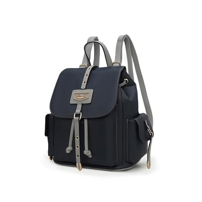 MKF Collection Travel Backpack for Women, Nylon Top Handle Travel bag Roomy Daypack Carry on Backpack by Mia K - color: Charcoal Grey