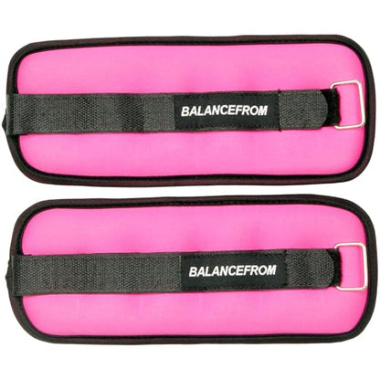 Fitvids Fully Adjustable Ankle Wrist Arm Leg Weights, 1-20LBS, Multiple Options - style: 1 lbs each (2-lb pair), Pink