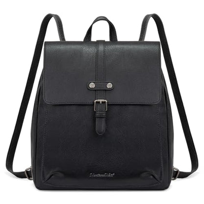 Montana West Backpack Purse for Women Casual Daypack Convertible Crossbody Backpack for Travel Work - color: Black