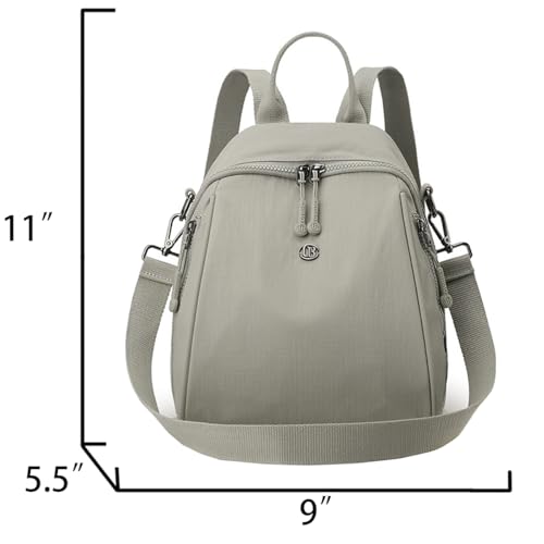 Simple Mini Nylon 11 Inch Backpack Casual Lightweight Resistant Small Travel Bag Adjustable Shoulder Straps - color: Orange