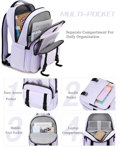 Caoroky knight Women Laptop Backpack 15.6 Inch Office Business Work Backpacks Purse Anti Theft Travel Back Pack School College Bookbag Nurse Teacher Learning Daypack Computer Rucksack,Purple - color: Purple