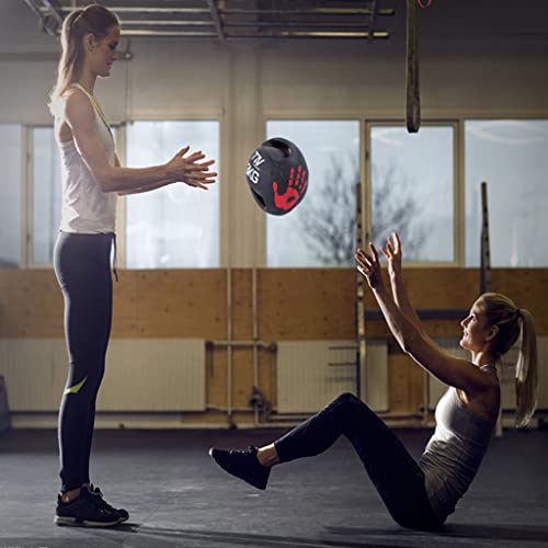 Professional 3KG-10KG Double Handle Grip Medicine Ball - for Weights Training MMA Boxing Exercise Fitness (J 6KG) - size: 6KG