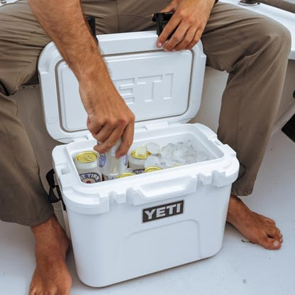 YETI Roadie 15 Hard Cooler with DoubleDuty Shoulder Strap - color: White