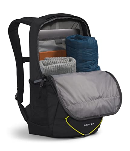 The North Face Jester Everyday Laptop Backpack - PFAS Free - color: Tnf Black Light Heather/Sulphur Spring Green