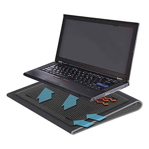 Targus 17 Inch Dual Fan Lap Chill Mat - Soft Neoprene Laptop Cooling Pad for Heat Protection,Fits Most 17" Laptops and Smaller - USB-A Connected Dual Fans for Heat Dispersion (AWE55US),(Pack of 8) - size: Tilted (Pack of 8)