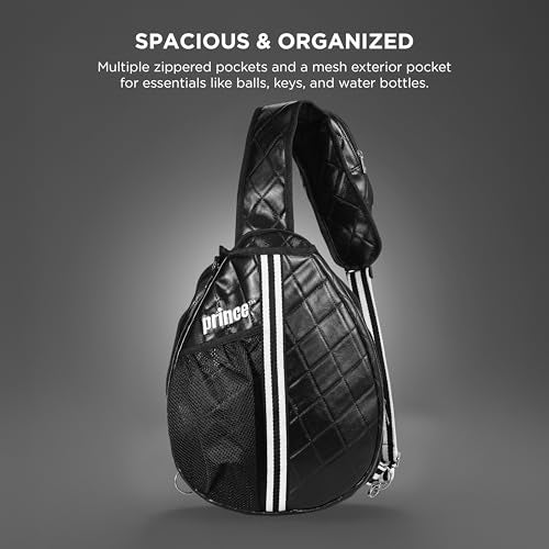 Prince - Pickleball Sling Bag, Lightweight Crossbody Backpack - color: Black
