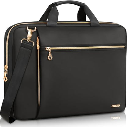 17 17.3 Inch Laptop Case Bag Women Men Compatible with HP OmniBook Envy Omen Pavilion/Dell Inspiron Precision/LG Gram/Yoga ThinkPad, Messenger Carrying Briefcase Computer Bag 18 inch, Black - color: Black, size: 17.3 inch