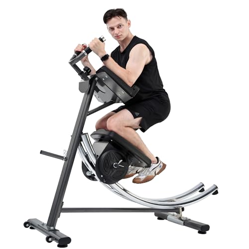 2025 Abdominal Exercise Machine for Commercial Use, Side Shaper Ab Machine Exercise Equipment, Foldable Abdominal Crunch Coaster for Home Use (Large,Black)