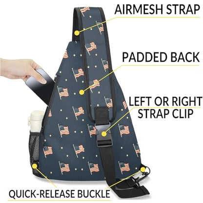 Pickleball Bag for Women Men Adjustable Crossbody Sling Backpack Hold Pickleball Paddle Water Bottle - color: Multicolor 10