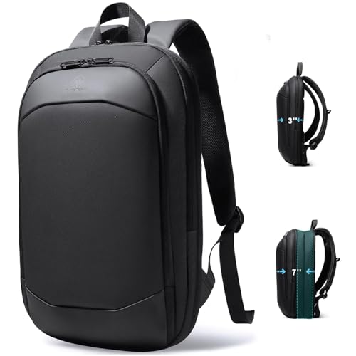 hk Business Backpack for Men 15.6 Inch,Slim & Expandable Waterproof Travel Laptop Backpack, Anti-Theft Lightweight Work Computer Bag, College Laptop Backpacks Gifts for Men Women-Black - color: Black, size: 15.6 Inch