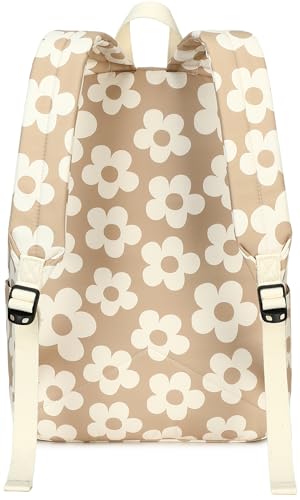 Bluboon School Backpack for Teen Girls Women Laptop Backpack College Bookbags Middle School Travel Work Commuter Back Pack - color: Brown Flower 157