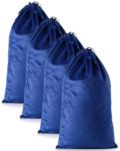 4 Pcs Shoe Bags for Travel, Large Boot Bag, Palace Blue, 21.2x13.3 Inch | Washable & Reusable Travel Shoe Bags, Dustproof Shoe Bags with Drawstring Closure, Suitable for Travel, Home Storage - color: Palace Blue, size: 21.2"x13.3"