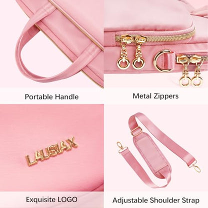 Laptop Bag Case for Women Men Messenger Briefcase Bag, 17 17.3 Inch - color: Pink, size: 17.3 inch