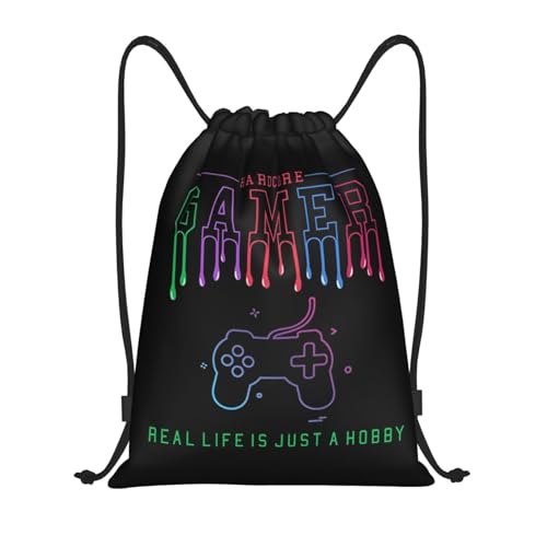 Gianlaima Game Over Controller Graphics Drawstring Bags Backpack Sport Gym Sack Yoga Dance Travel Bag For Men Women - color: Black11