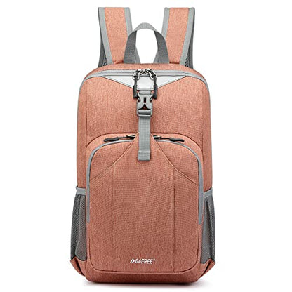 G4Free Mini 10L Hiking Daypack Small Hiking Backpack Cycling Compact Shoulder Backpack Outdoor for Men Women - color: Light Orange
