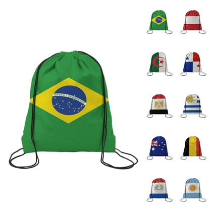 TREBIN 2026 Soccer Cup Drawstring Backpack, Soccer Gym Bag in National Flag Colors, Sports Bag Sackpack Cinch Bag (United States Fan) - color: United States Fan