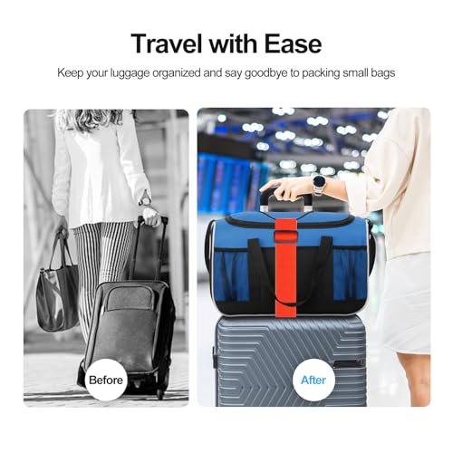 2 PCS Luggage Straps for Suitcase, Luggage Connector Straps,Multi-Functional Adjustable Durable Elastic Straps (Black) - color: Black