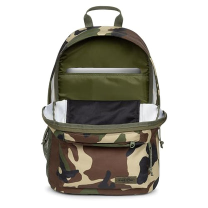 EASTPAK Padded Double – 24L Squared Backpack with Dual Front Pockets, 13” Laptop Sleeve, Bottle Holder & Padded Straps, Camo - color: Camo